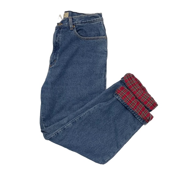 L.L. Bean Denim - LL Bean Jeans Women’s Denim Flannel Lined Original Fit Relaxed Size 14 Straight